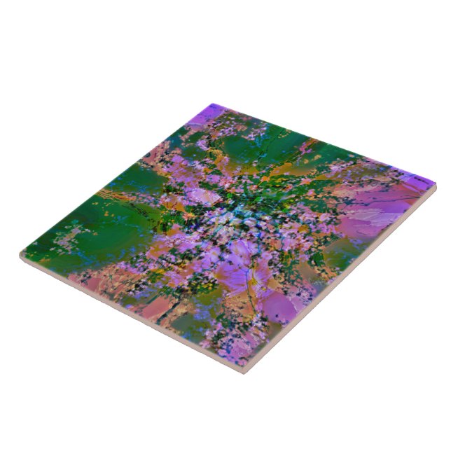 Azulejo cerâmico com cores líquidas (Lateral)