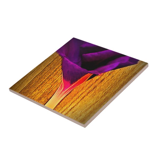 Azulejo cerâmico com flor Bonito (Lateral)