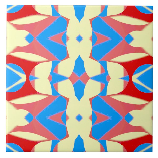 Azulejo cerâmico com padrão clássico vibrante mult (Frente)