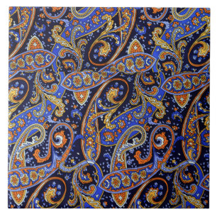 Azulejo cerâmico com padrão de várias cores