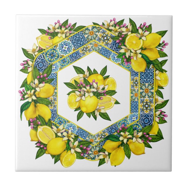 Azulejo cerâmico Cor 7 do Padrão Mediterrânico (Frente)