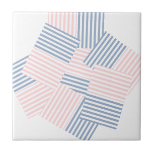 Azulejo cerâmico, cor-de-rosa e azul