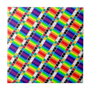 Azulejo Cerâmico Cores Coloridas Quadrado