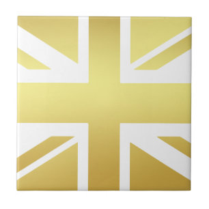 Azulejo Cerâmico da Bandeira Britânica Golden Unio