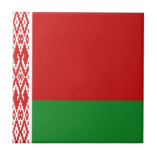 Azulejo Cerâmico da Bandeira da Bielorrússia