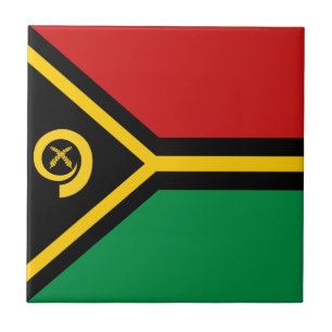 Azulejo Cerâmico da Bandeira de Vanuatu