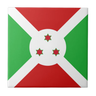 Azulejo Cerâmico da Bandeira do Burundi