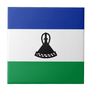 Azulejo Cerâmico da Bandeira do Lesoto