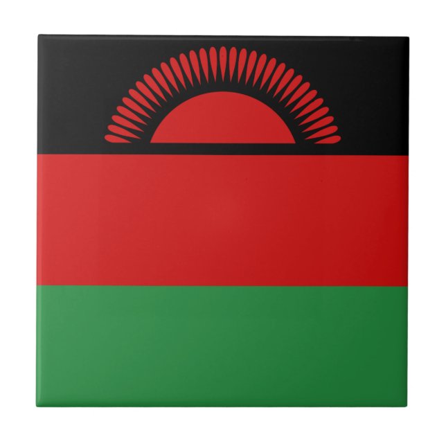 Azulejo Cerâmico da Bandeira do Malawi (Frente)