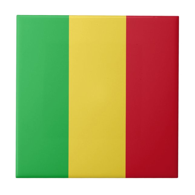 Azulejo Cerâmico da Bandeira do Mali (Frente)