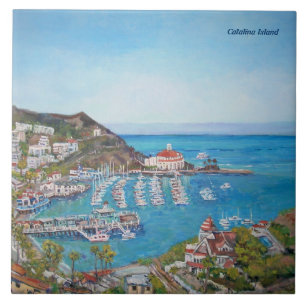 Azulejo cerâmico da foto da ilha de Catalina