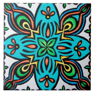 Azulejo cerâmico da foto do design do espanhol de