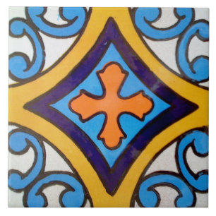 Azulejo cerâmico da foto do design transversal