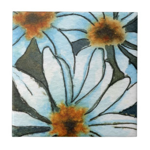 azulejo cerâmico "Daisies" de cozinha