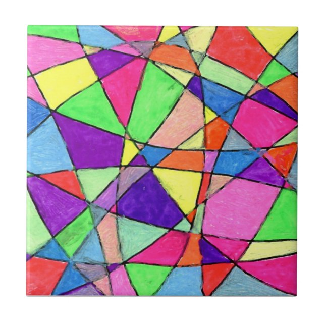 Azulejo cerâmico de abstrato (Frente)