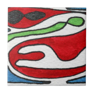 Azulejo cerâmico de abstrato