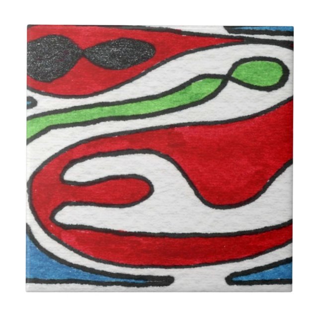 Azulejo cerâmico de abstrato (Frente)
