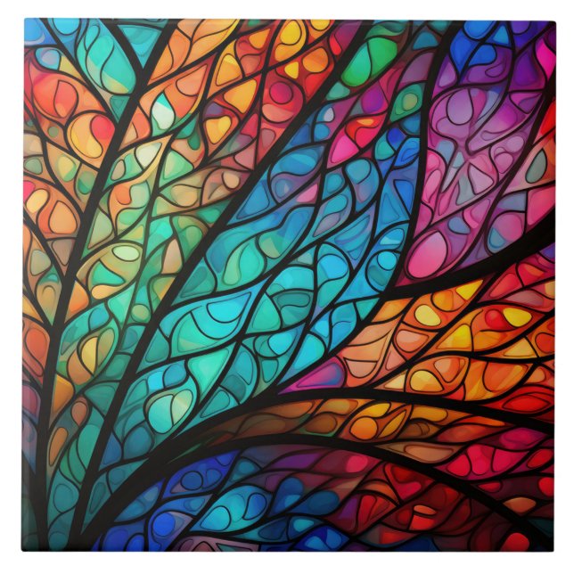 Azulejo cerâmico de Abstrato de vidro revestido po (Frente)