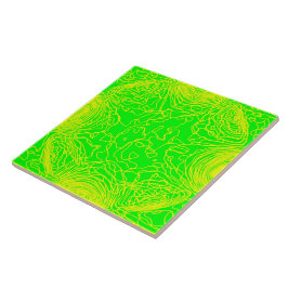 Azulejo cerâmico de amarelo