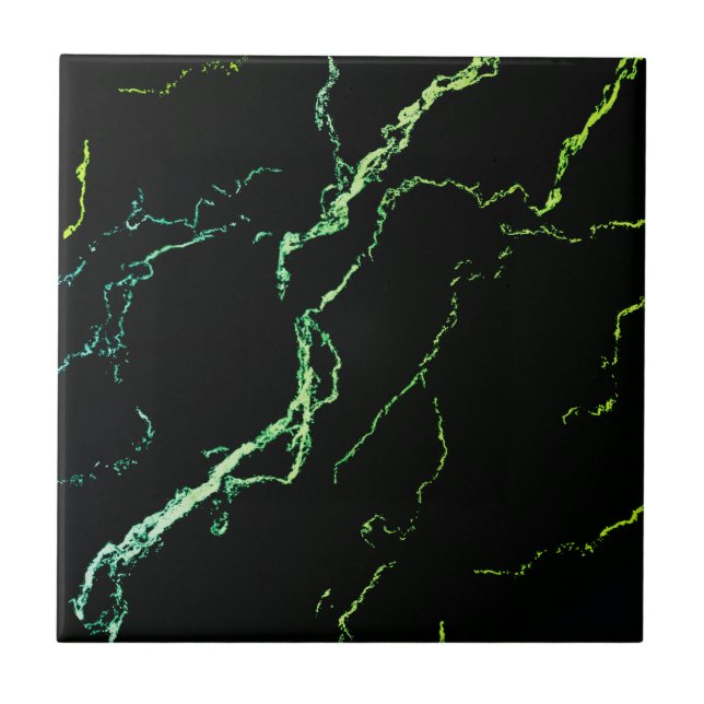 Azulejo cerâmico de aparência verde brilhante (Frente)