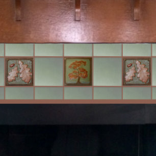 Azulejo Cerâmico de Árvore de Carvalho