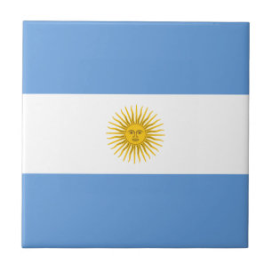 Azulejo cerâmico de bandeira da Argentina
