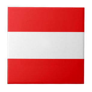 Azulejo Cerâmico de Bandeira da Áustria