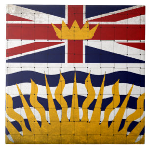 Azulejo Cerâmico de Bandeira da Colúmbia Britân