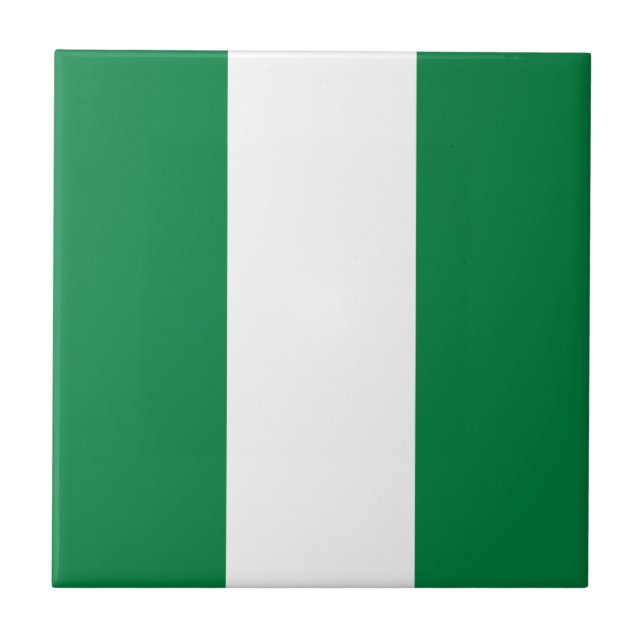Azulejo cerâmico de bandeira nigeriana (Frente)