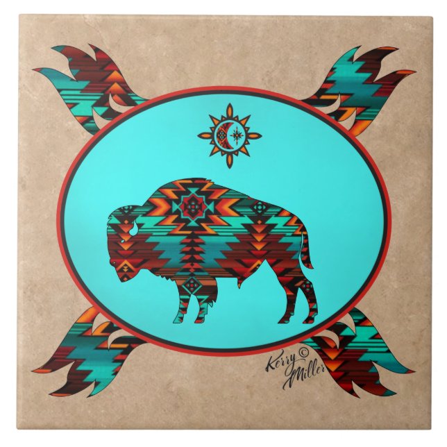 Azulejo Cerâmico de Buffalo Sudoeste (Frente)