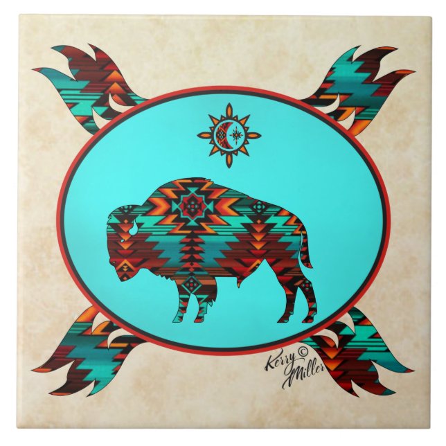 Azulejo Cerâmico de Buffalo Sudoeste (Frente)