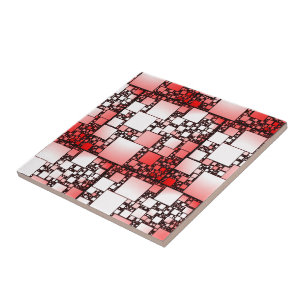 Azulejo cerâmico de dança ao quadrado vermelho e