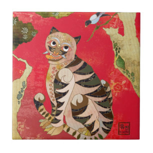 Azulejo cerâmico de Deco da arte popular coreana