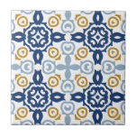 Azulejo cerâmico de decoração azul italiano Vintag<br><div class="desc">Pode ser totalmente personalizado para atender às suas necessidades. © Gorjo Designs. Feito para você através da plataforma Zazzle. // Precisa de ajuda para personalizar o seu design? Tem outras ideias? Sinta-se à vontade para me contactar (Zoe) diretamente.</div>