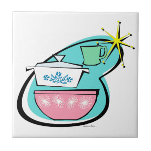 Azulejo Cerâmico de Design de Cookware Atômica