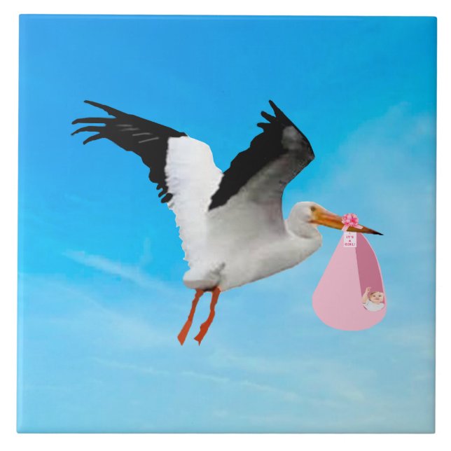 Azulejo cerâmico de entrega de bebês (Frente)