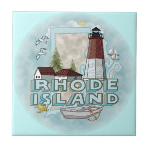 Azulejo cerâmico de Farol de Rhode Island