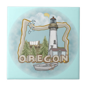 Azulejo Cerâmico de Farol Oregon