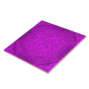 Azulejo cerâmico de fios roxos