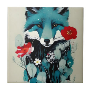 Azulejo cerâmico de Fox Azul