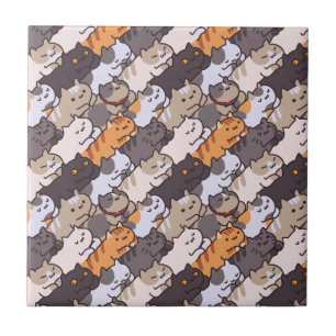 Azulejo cerâmico de Gatos Cujos