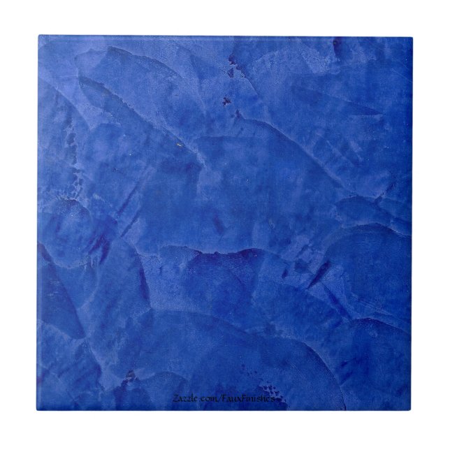 Azulejo cerâmico de gesso azul veneziano (Frente)