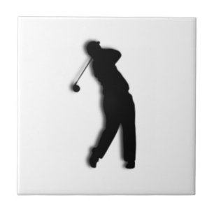 Azulejo Cerâmico de Golfista Masculino