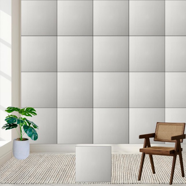 Azulejo cerâmico de grãos de madeira branca minima (Minimalist White Wood Grain Ceramic Tile)