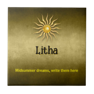 Azulejo cerâmico de Litha personalizável
