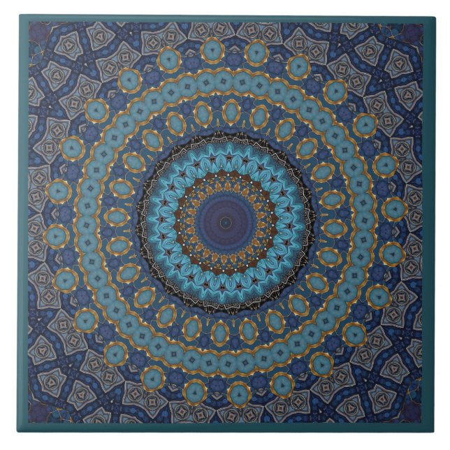 Azulejo cerâmico de Mandala (Frente)