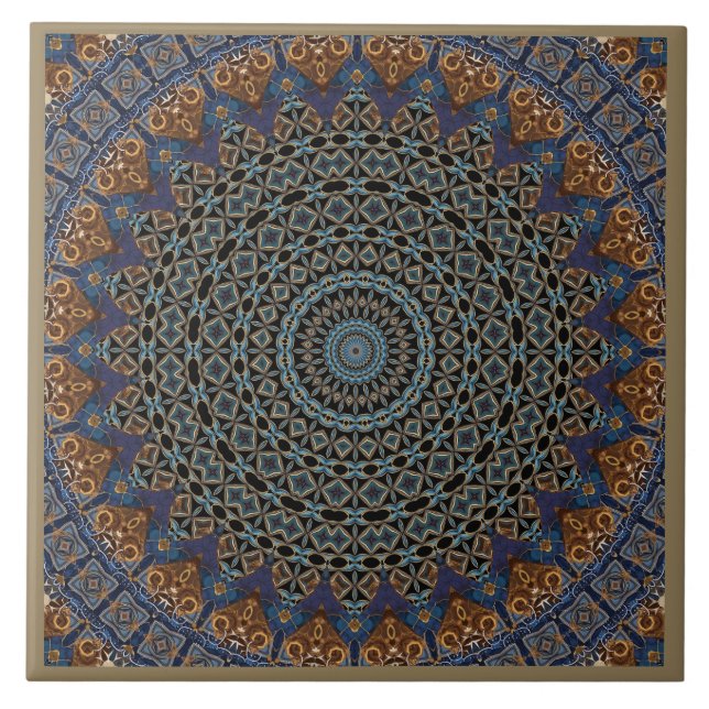 Azulejo cerâmico de Mandala (Frente)