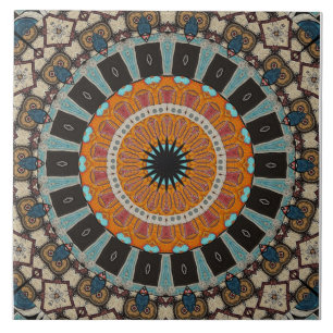Azulejo cerâmico de Mandala Moderno