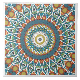 Azulejo cerâmico de Mandala Moderno