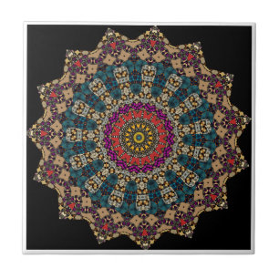 Azulejo cerâmico de Mandala Moderno